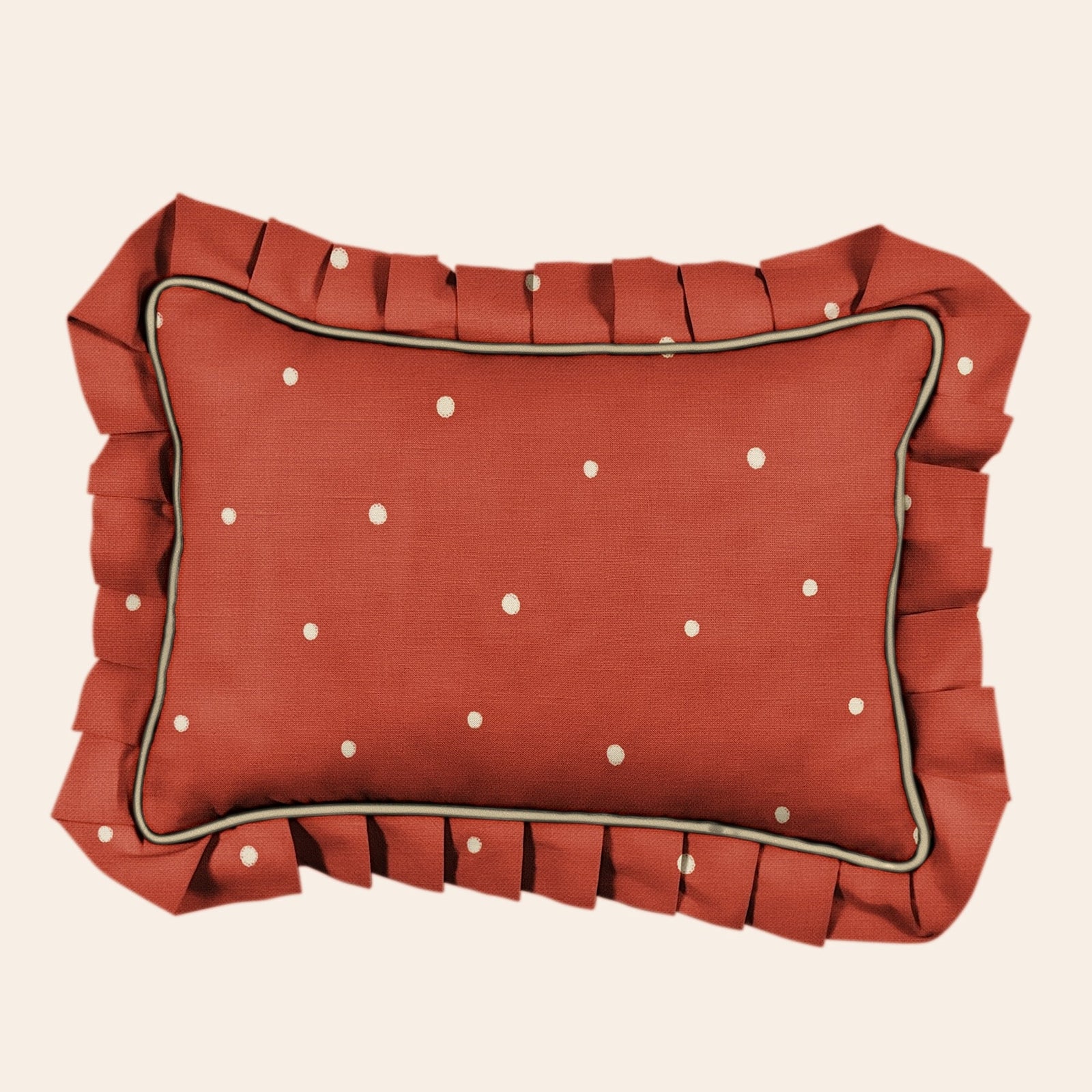 Dolce Daisies Cushion, Red Velvet
