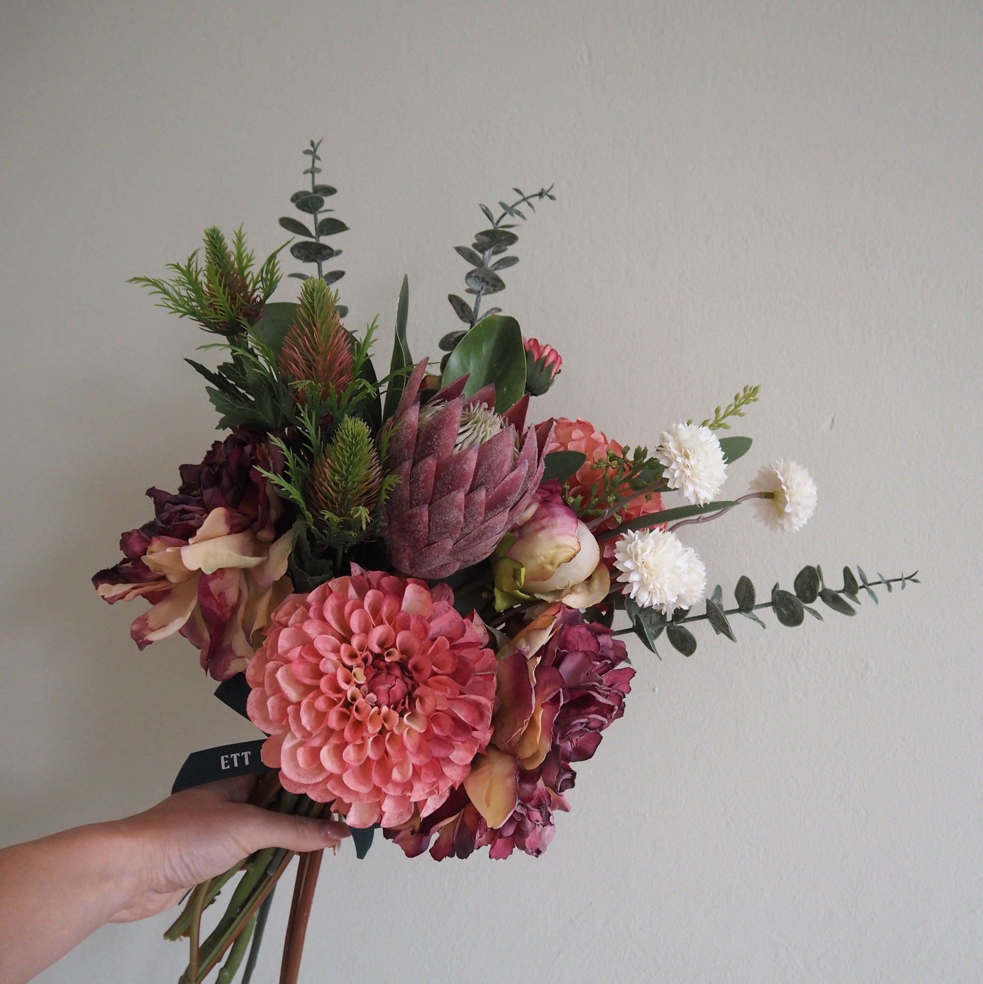 Harper - Faux Flower Arrangement - Reds & Greens & White