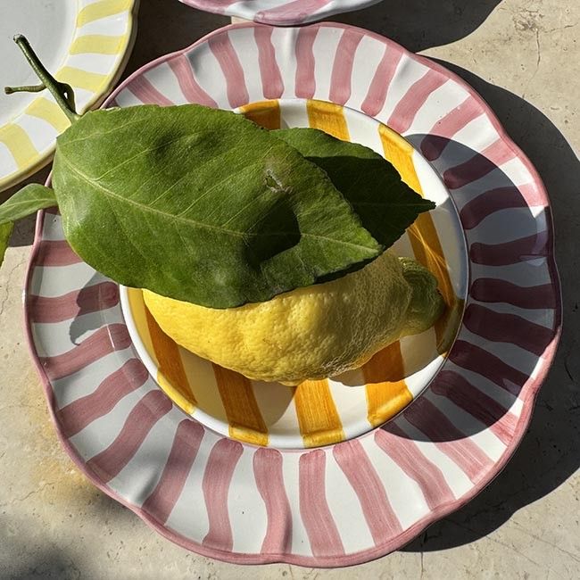 Sole Plate 20 cm Pink Stripe