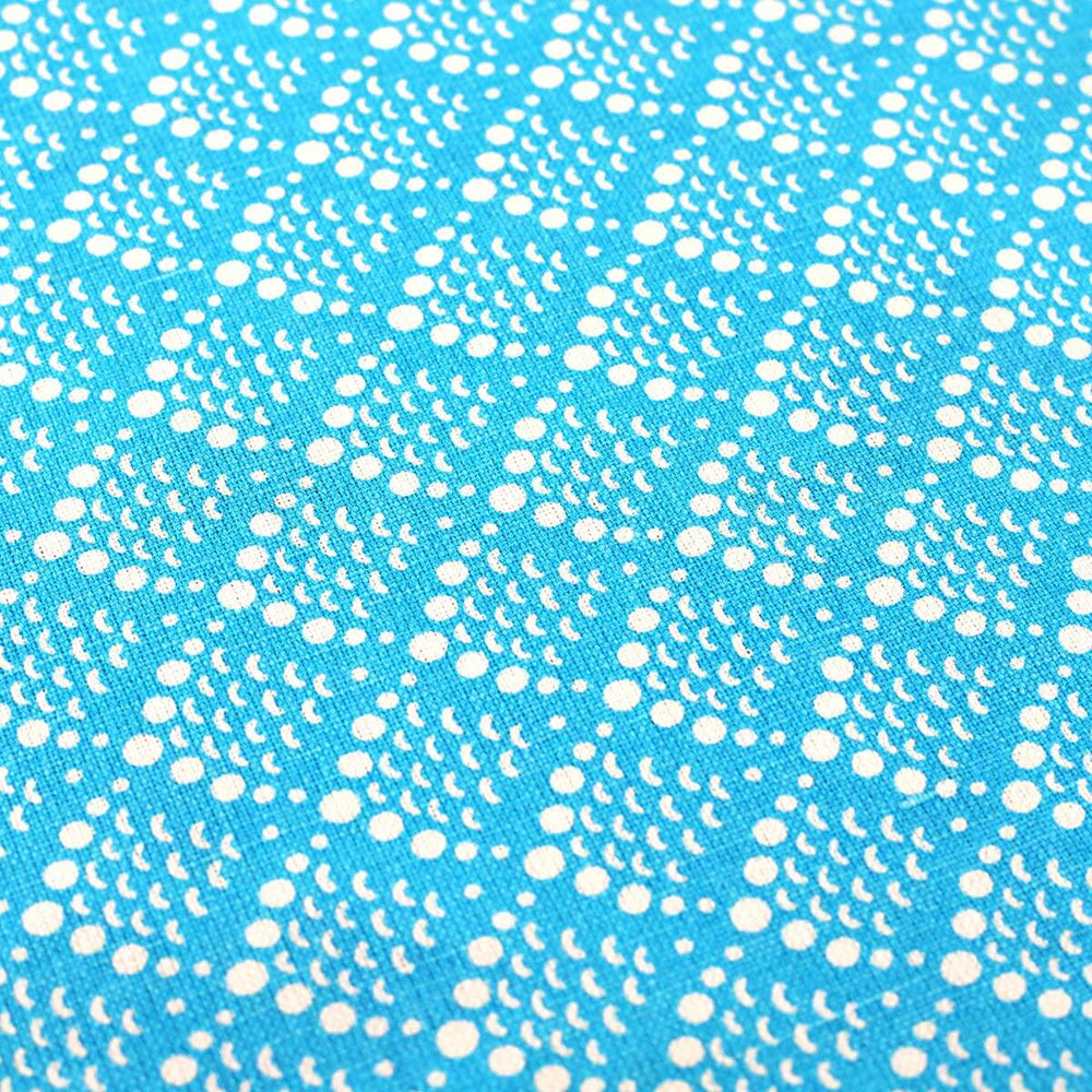 Blue Solid Fish Scale Fabric