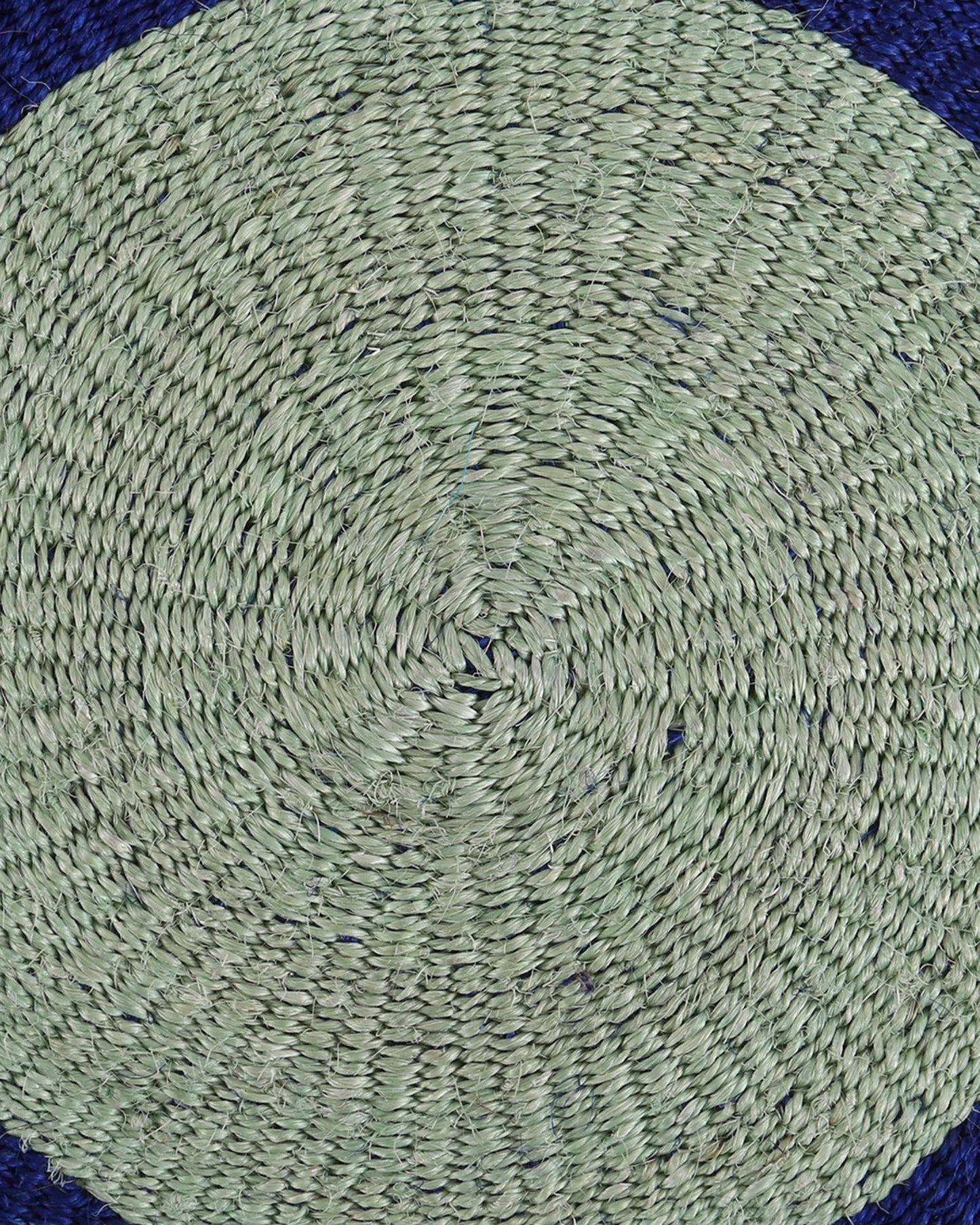 KALAMU: Sapling Green and True Blue Sisal Circular Placemat