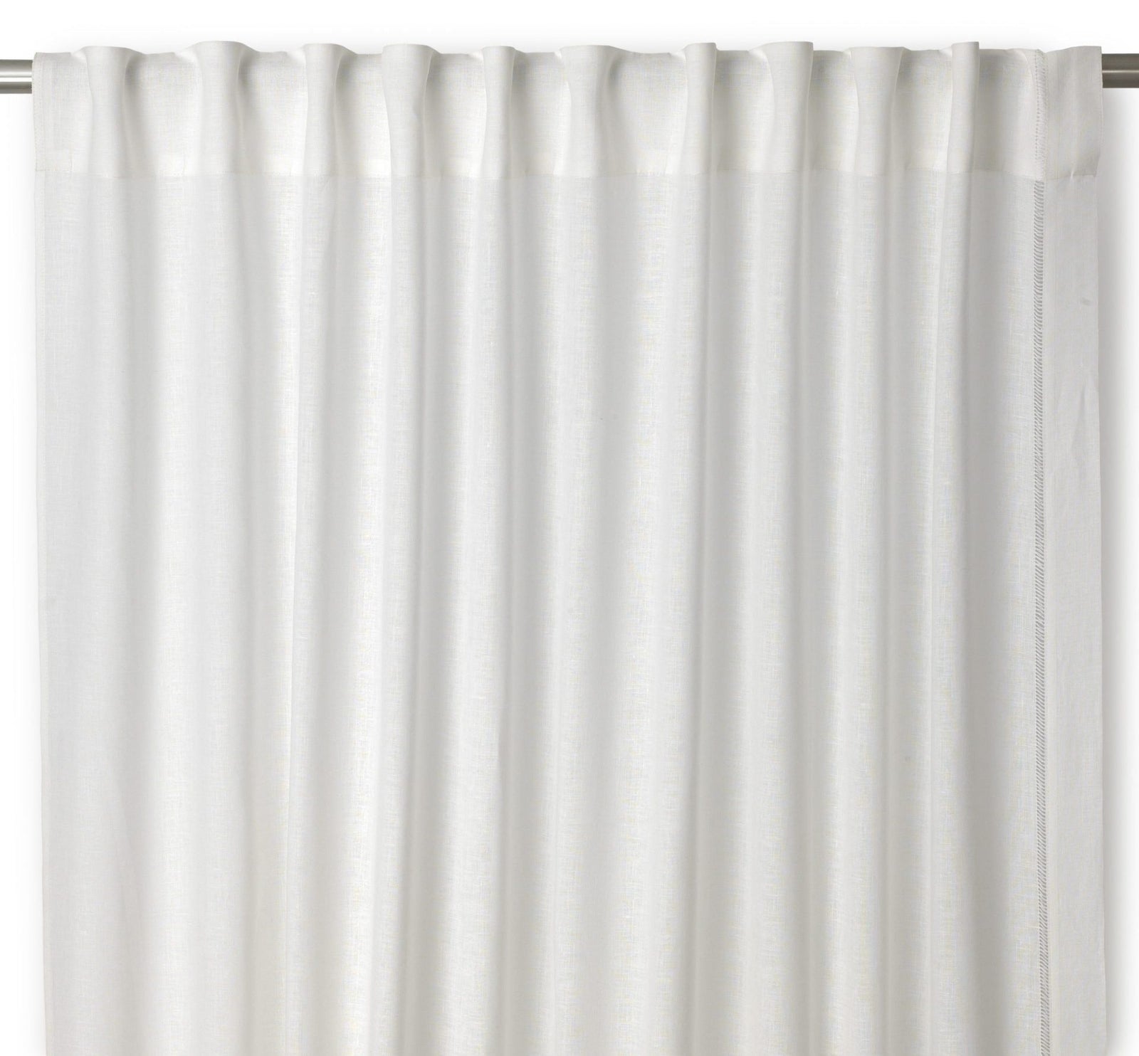 Drawn Thread Curtains - Ladder Stitch Edge - Ivory White