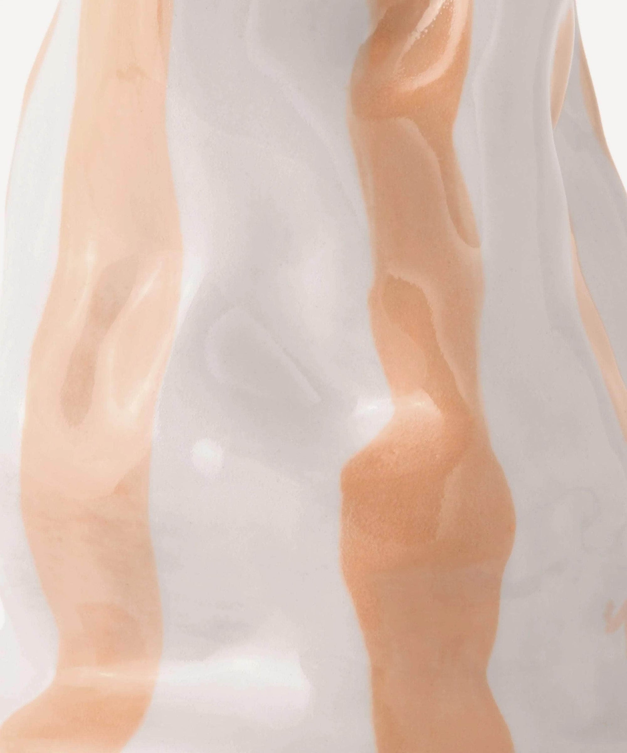 Ivory Beige Candy Stripe Vase