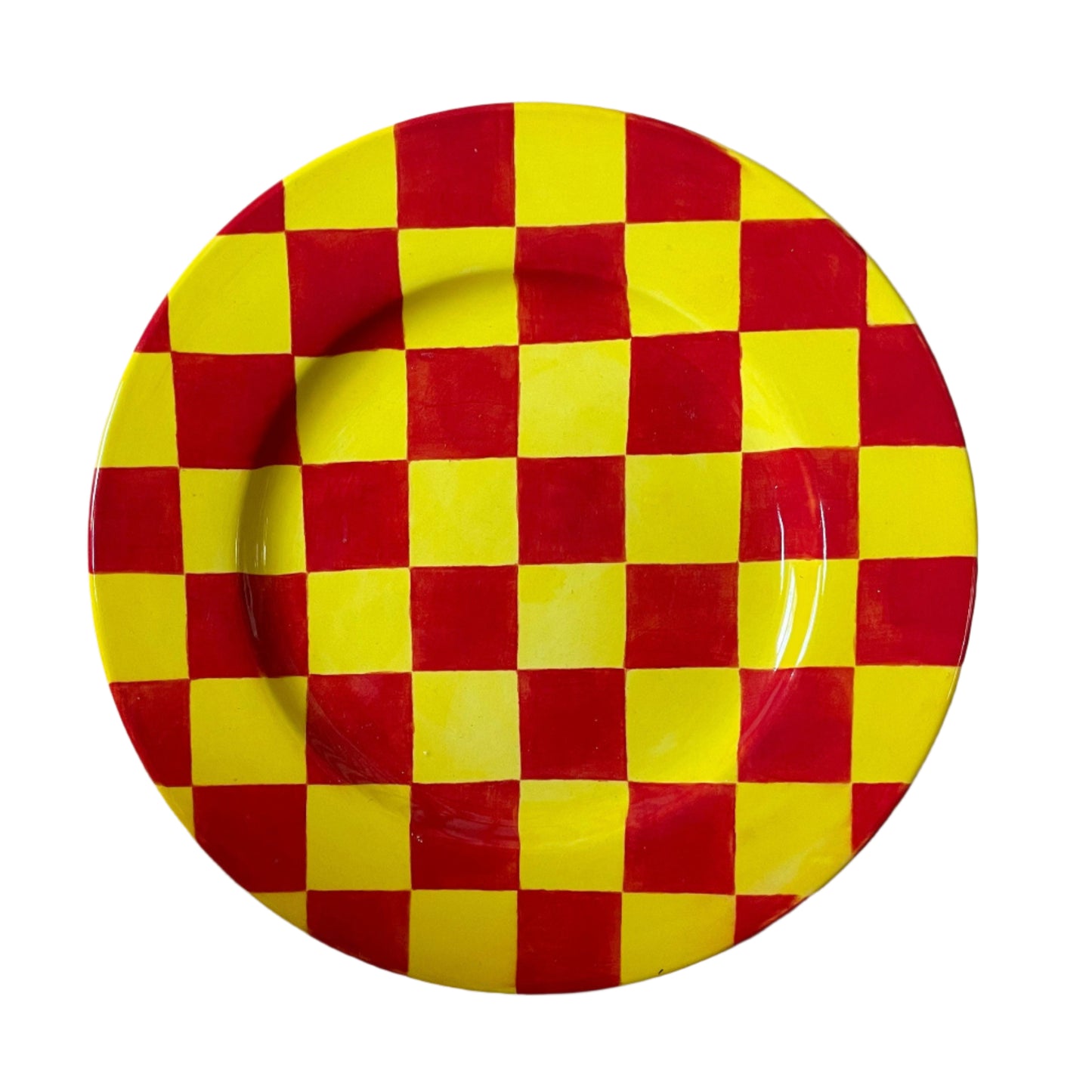 Checkmate Plate, Red & Yellow