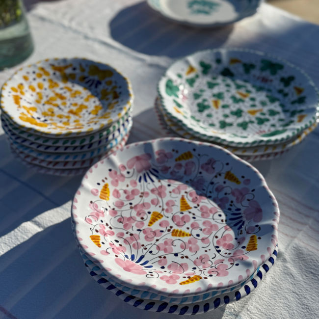 Ovale Deruta Platter, Pink - 32cm