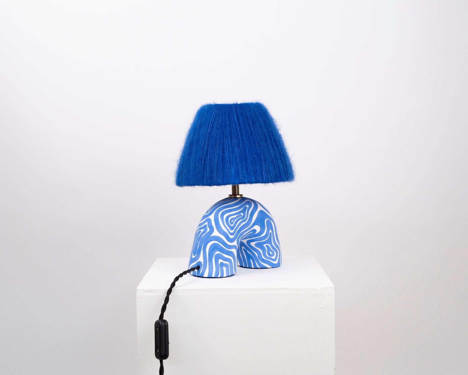 'Me' Table Lamp - Cobalt Swirl