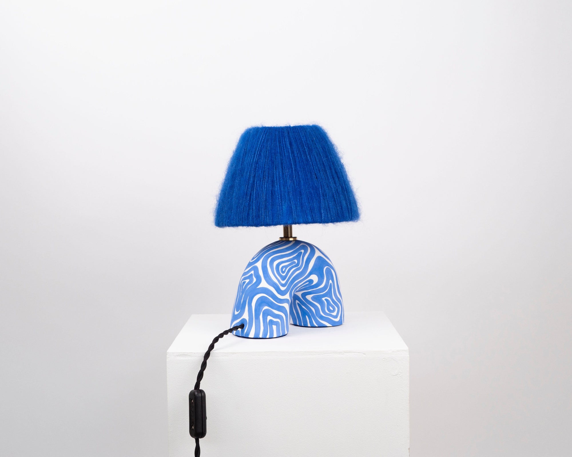 'Me' Table Lamp - Cobalt Swirl