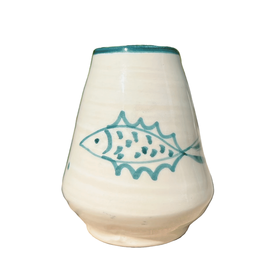 Anthologist Ceramic Bud Cone Vase Blue Psari