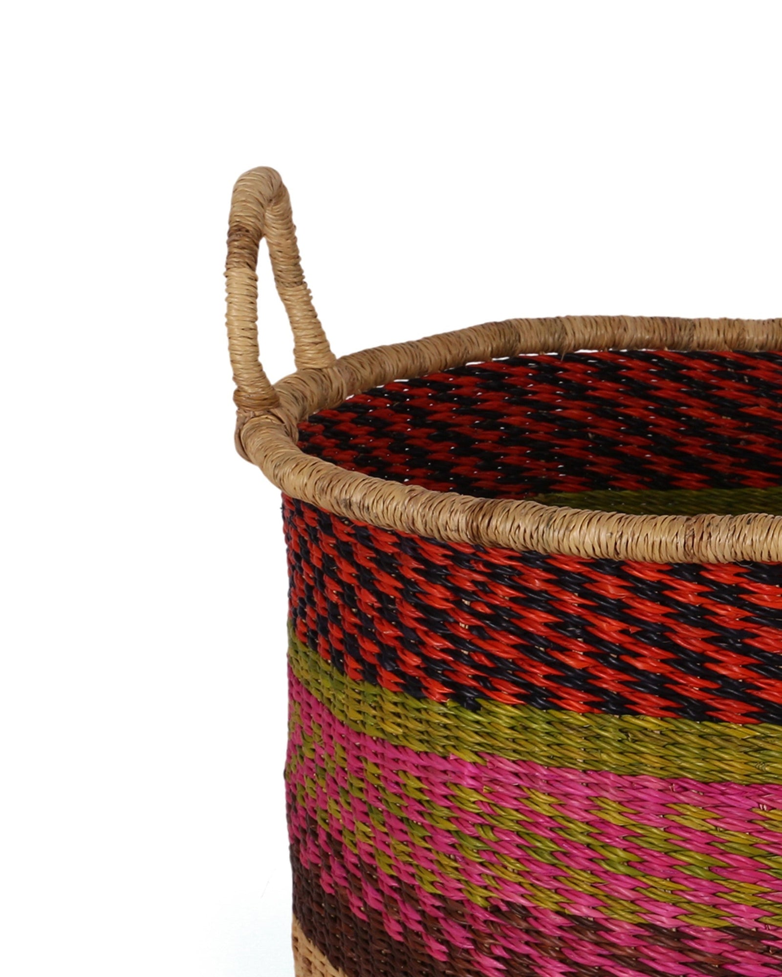 BEEDU: Large Pink, Red and Green Floor Storage Basket