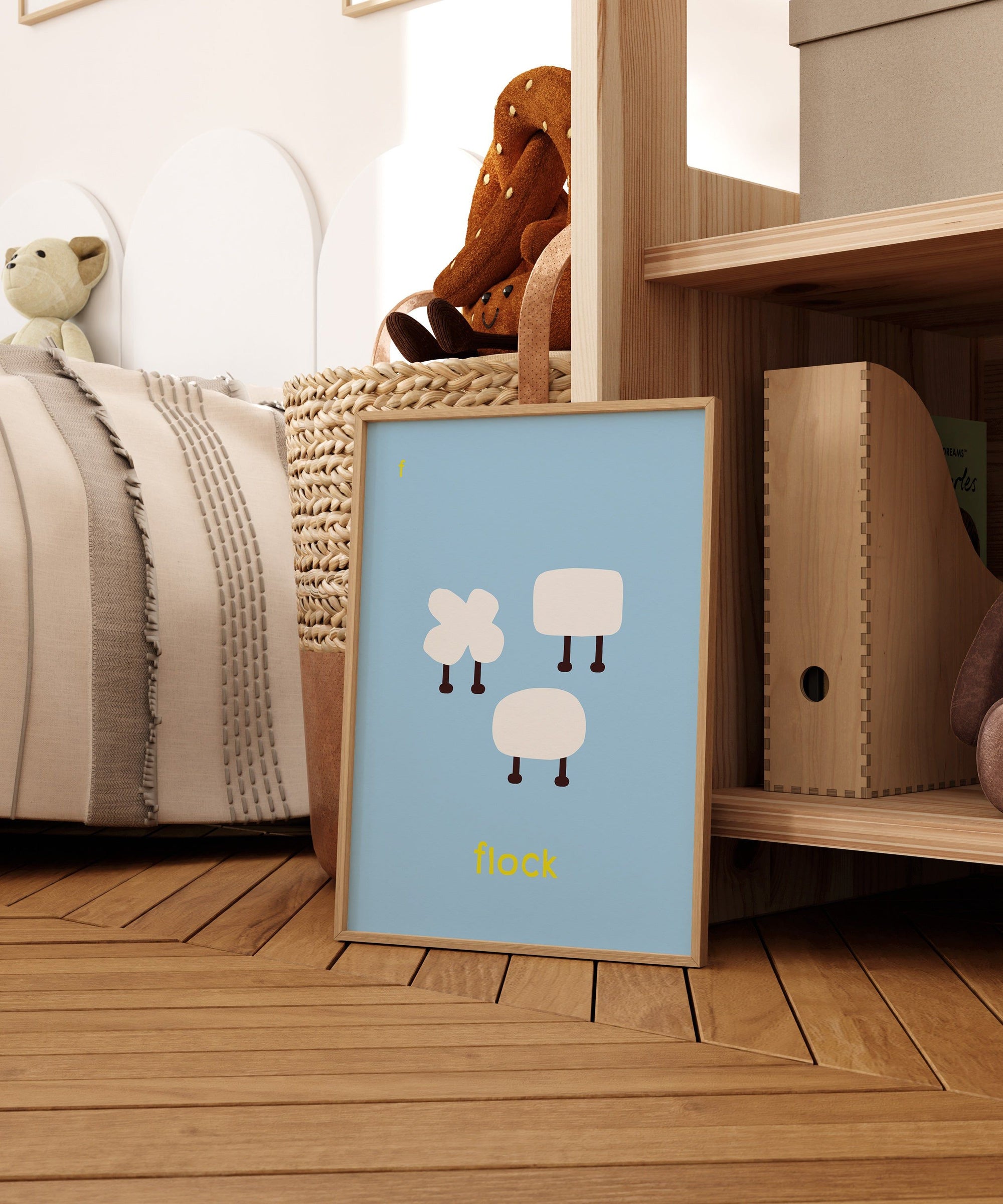 F for Flock Art Print