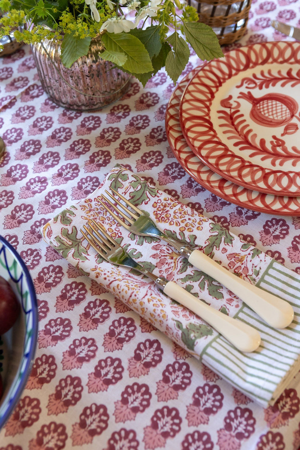 Kelpie Napkin In Pink Green (Set Of 4)