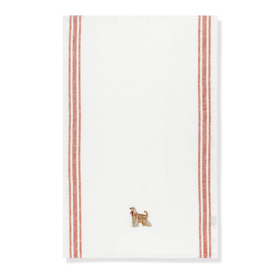 Kitchen Towel with Afghan Hound Embroidery