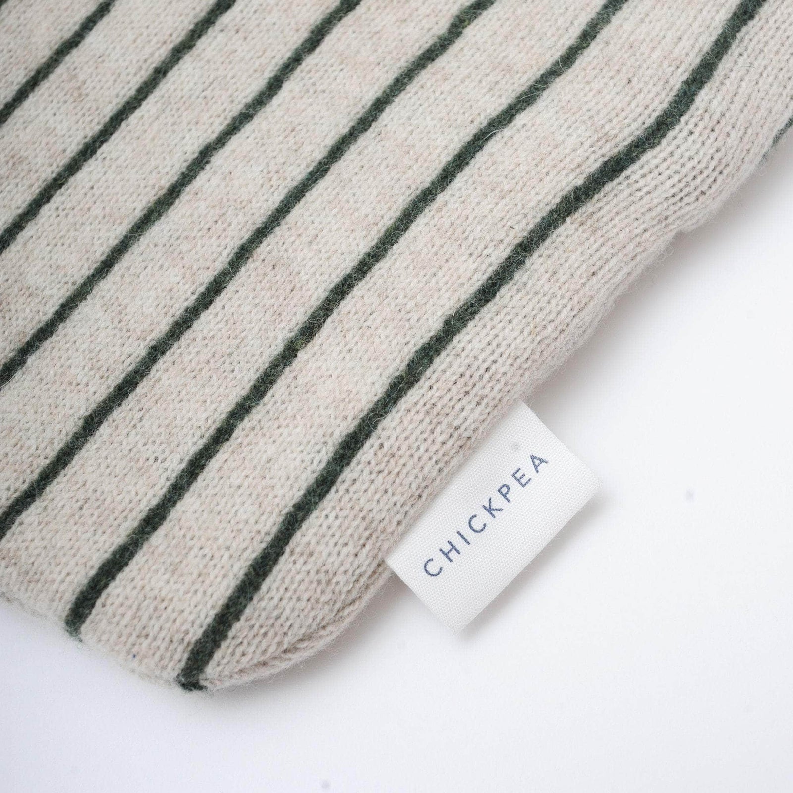 Green Wide Stripe Hot Water Bottle