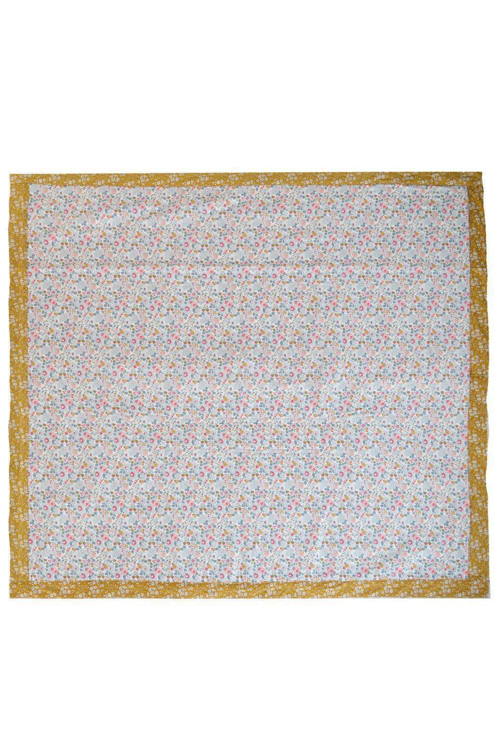 Picnic Blanket Made With Liberty Fabric Betsy Grey & Capel Mustard