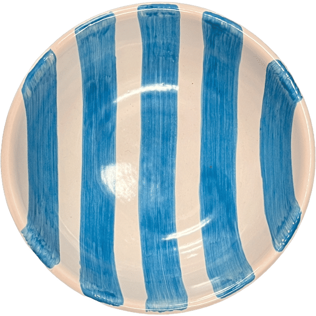 Bowl 14 cm – Striped Turquoise