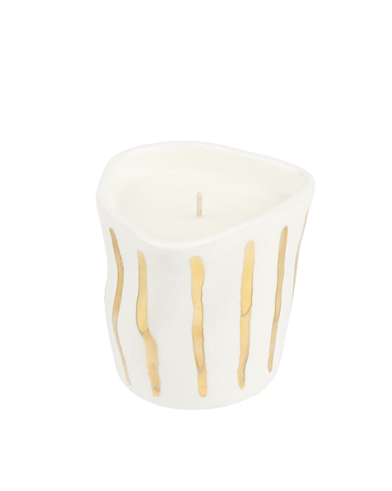 Gold Stripes Candle