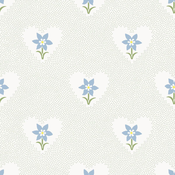 Daffodil Hearts Wallpaper - Celadon-