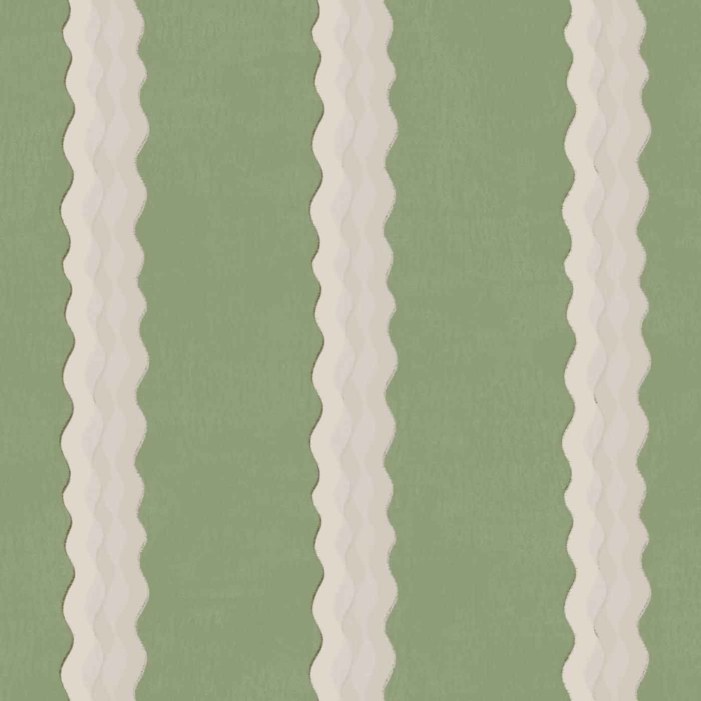 Double Scroll Stripe Fabric (Spring Green)