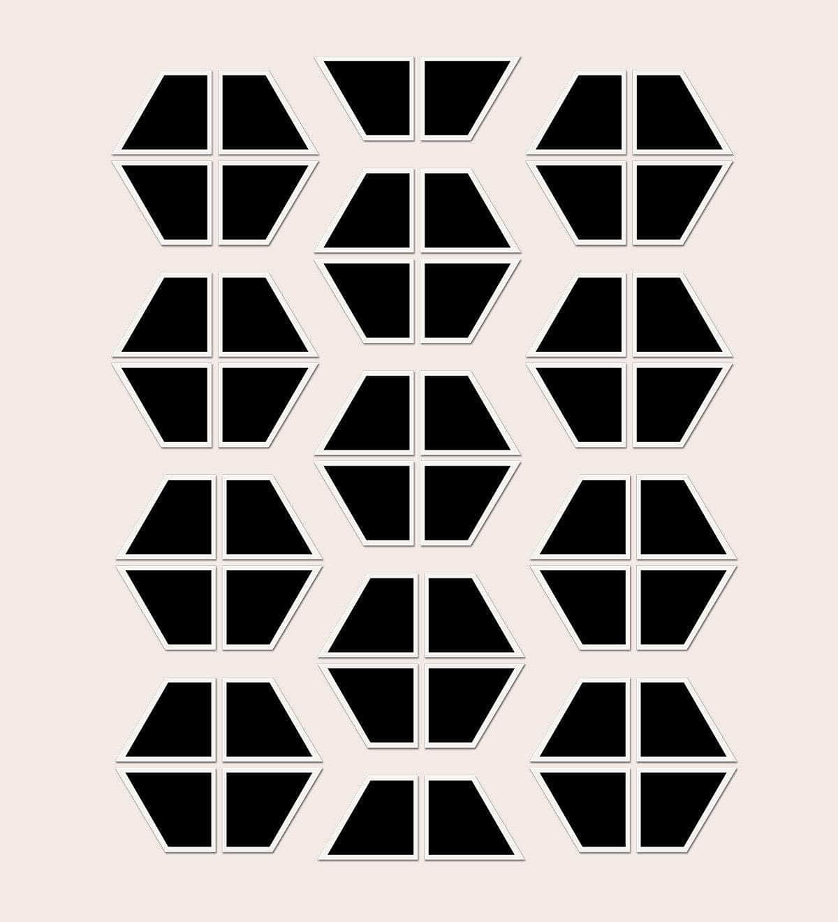 Black Nordic Tile Ceramic Sticker Set