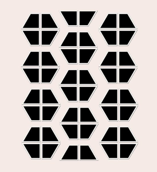 Black Nordic Tile Ceramic Sticker Set