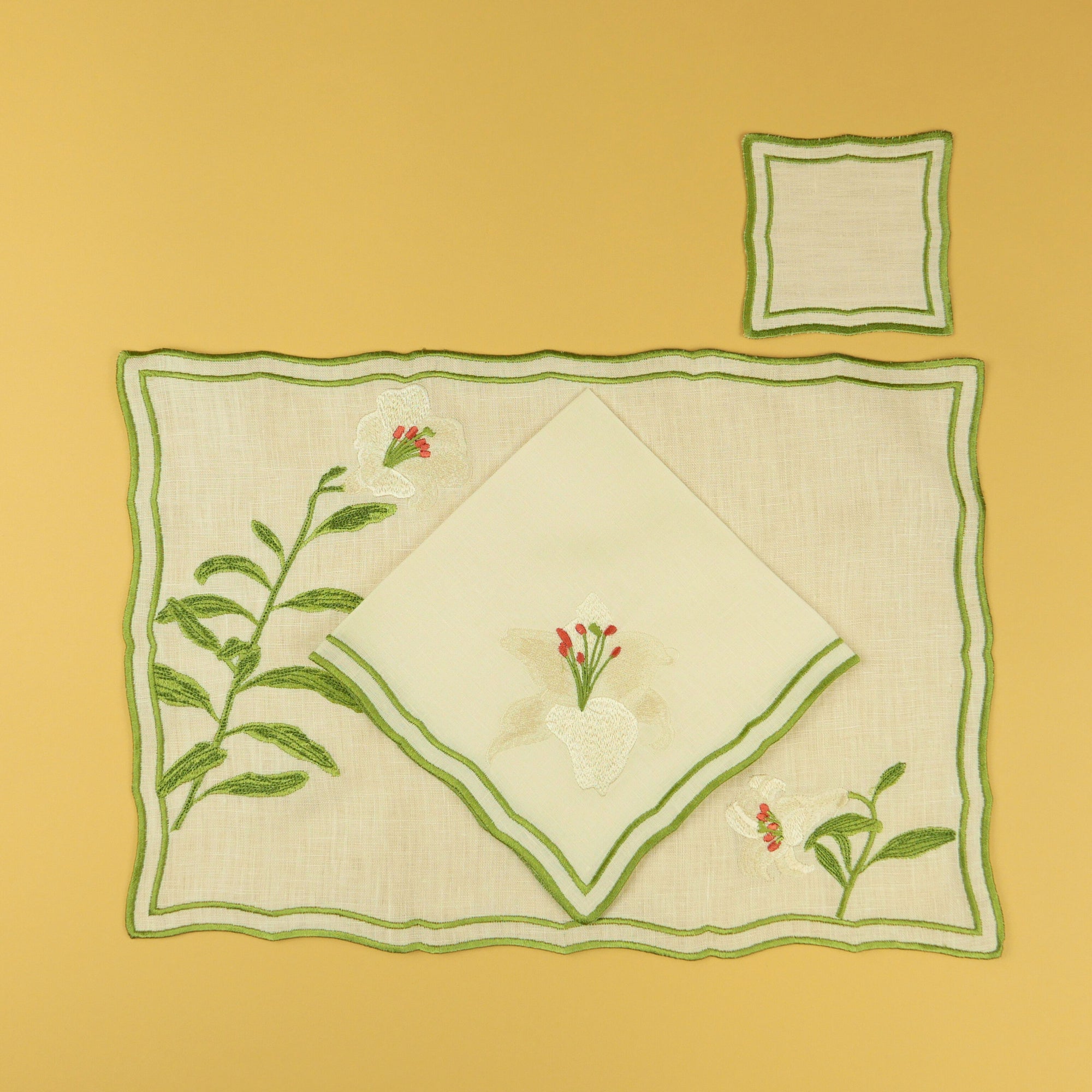 Lily Embroidered Napkin