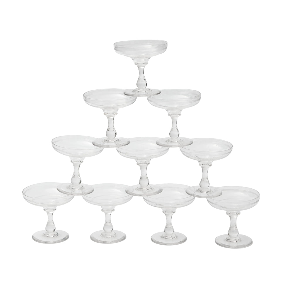 12 Vintage Champagne Coupes