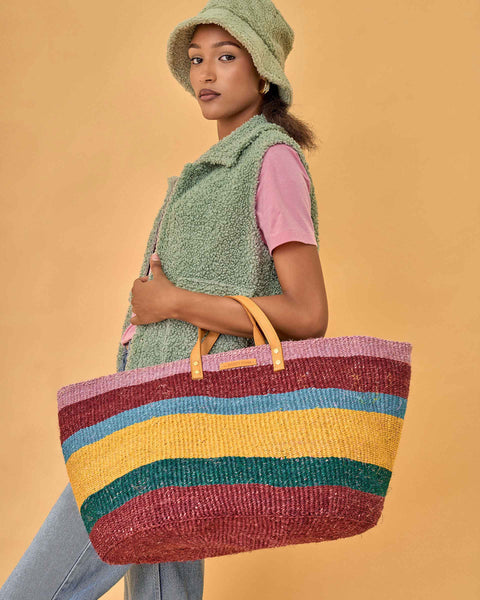 HEKA: Bold Striped Sisal Shopper