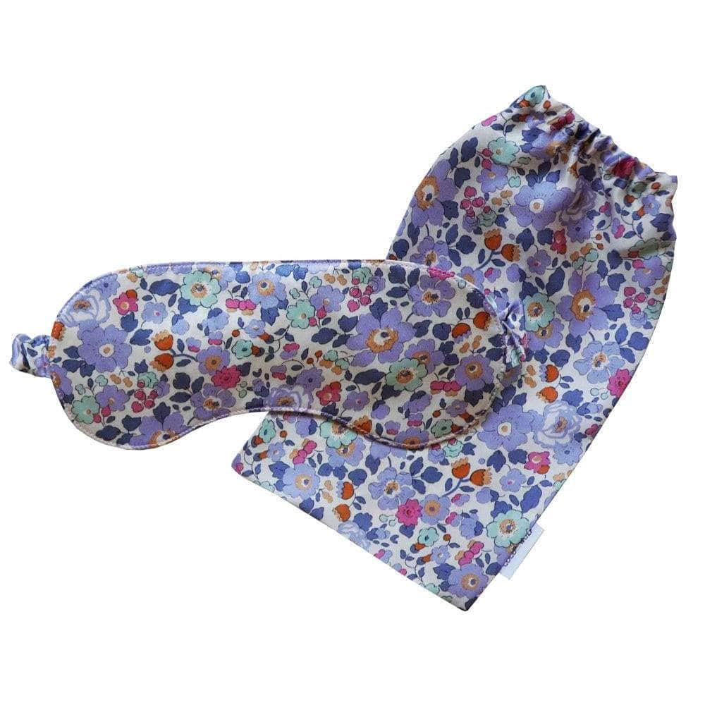 Silk Eye Mask Made With Liberty Fabric Betsy Lavender Blue