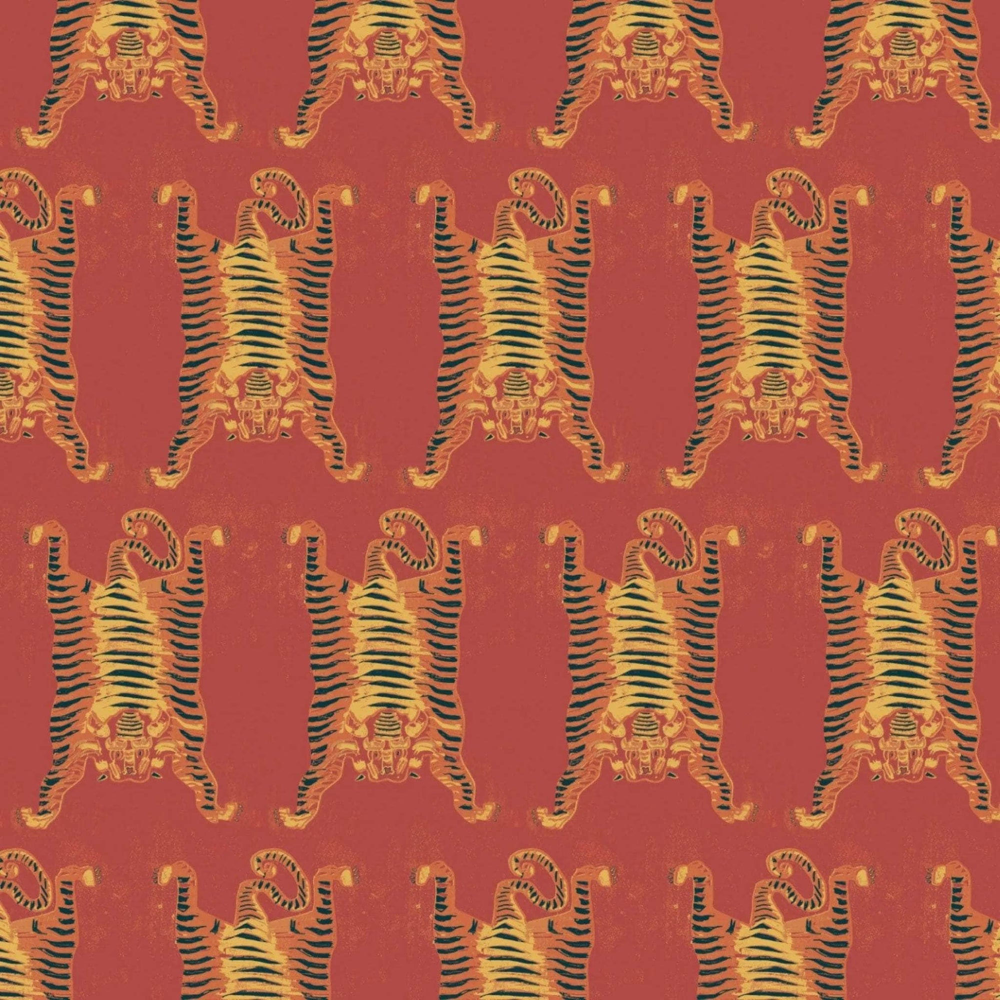 Tibetan Tiger Wallpaper - Burnt Orange