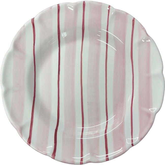 Pasta Plate Yellow Pink Lettini