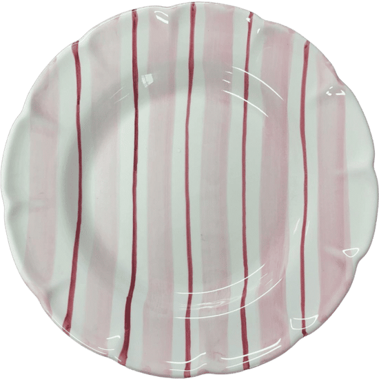 Pasta Plate Yellow Pink Lettini