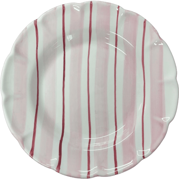 Pasta Plate Yellow Pink Lettini