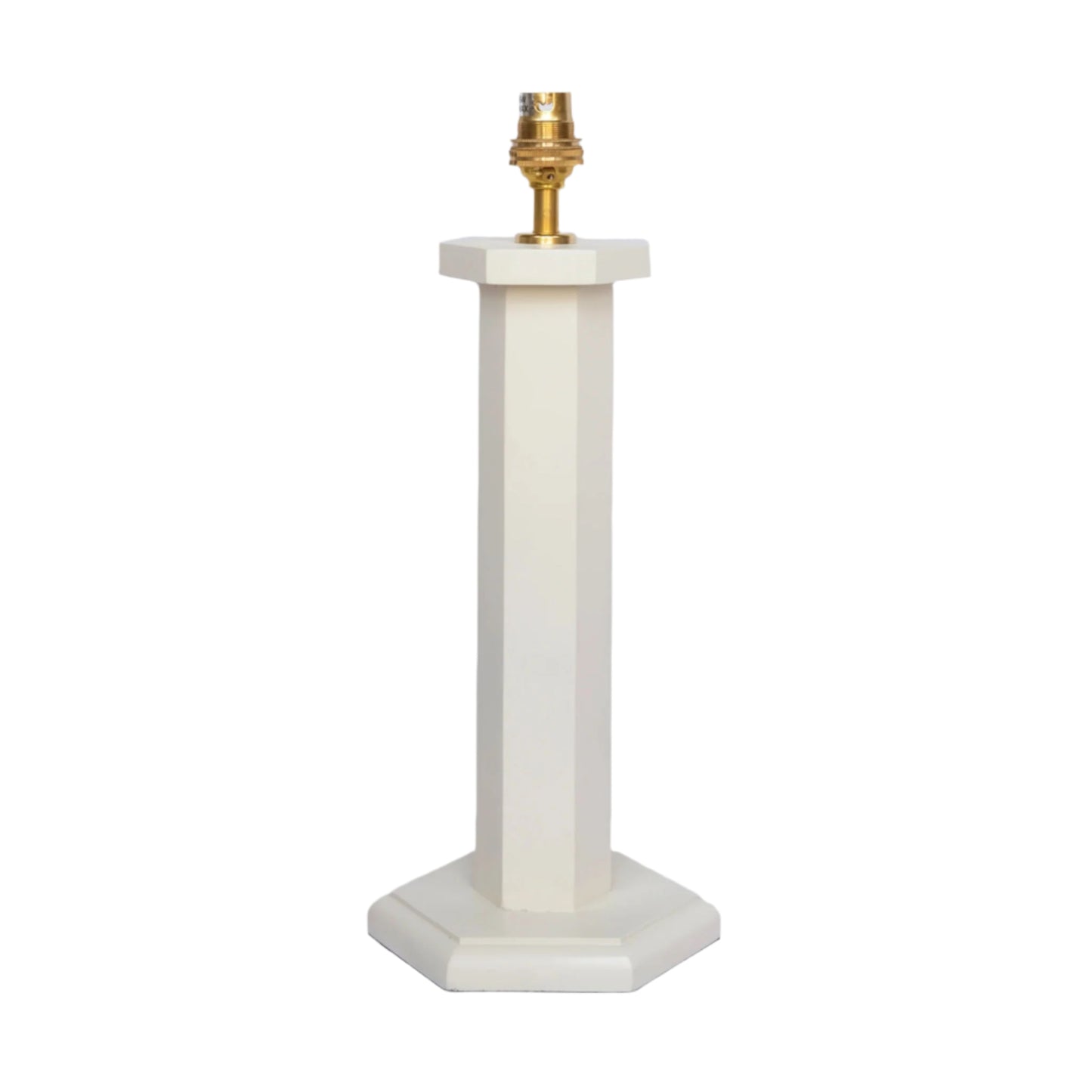 Hexagon Bedside Lamp - Oyster White
