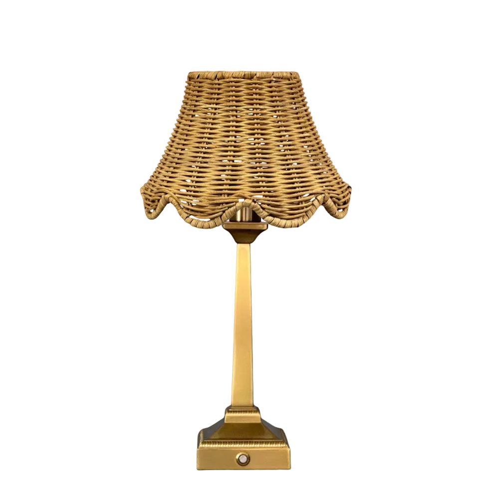 Charlie Lamp Rattan Scallop