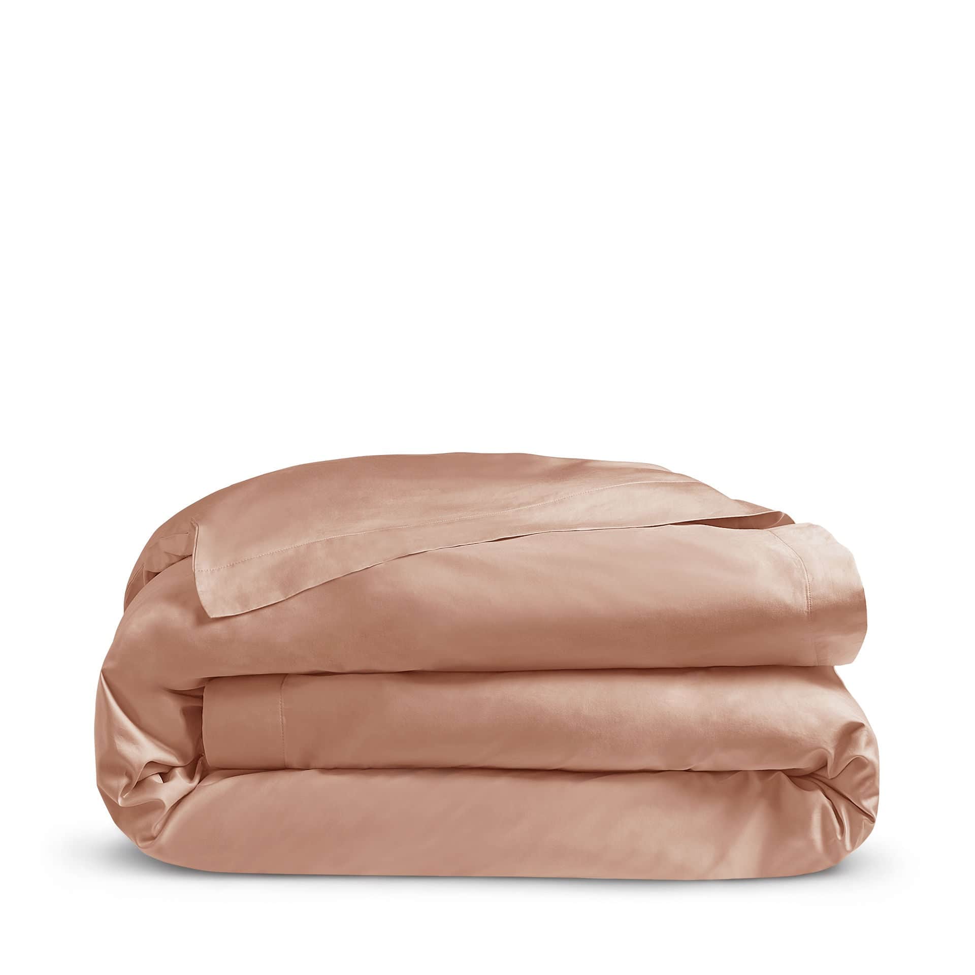 Luxury Organic Cotton Clay Pink Edged Duvet Cover