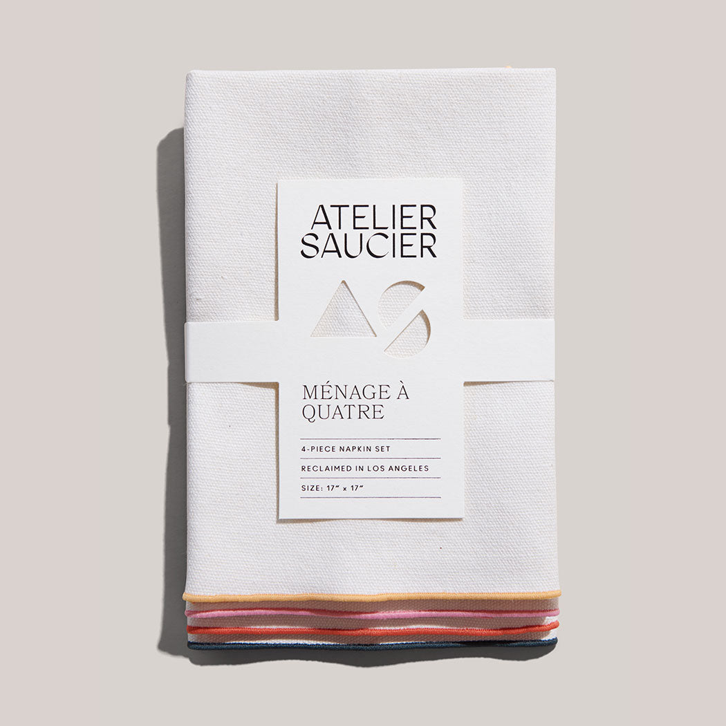 Rainbow Burlap Napkins | Set of 4