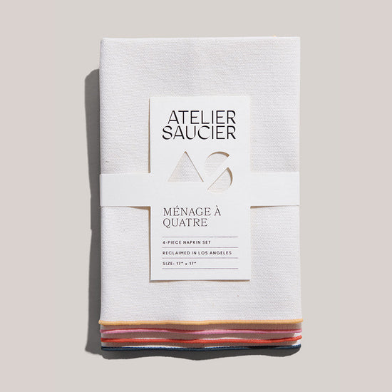 Rainbow Burlap Napkins | Set of 4