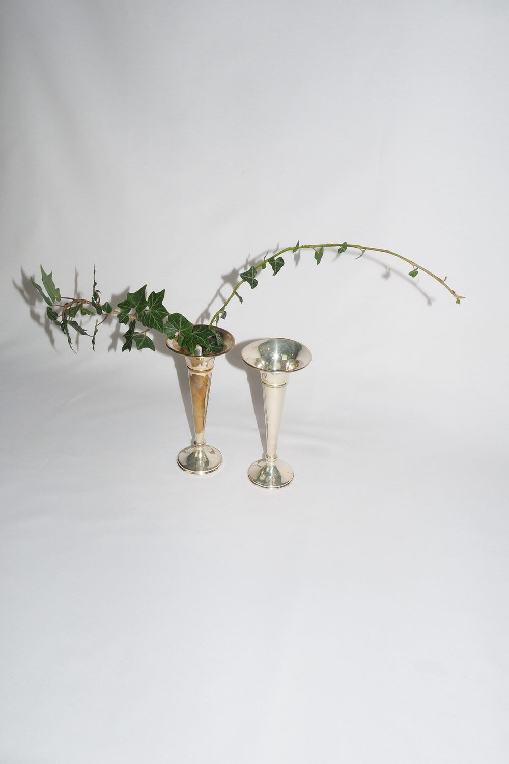 Vintage Silver Plated Bud Vases