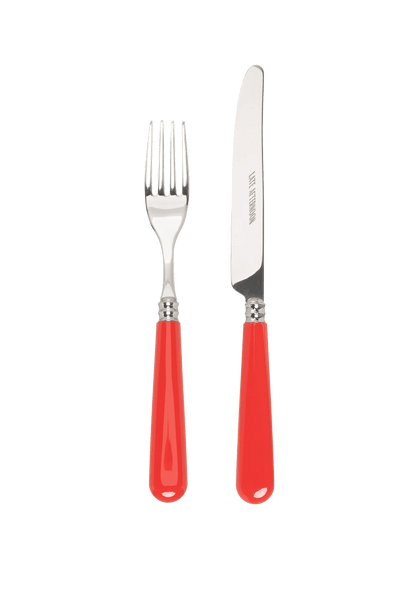 Classic Red Knife and Fork Set