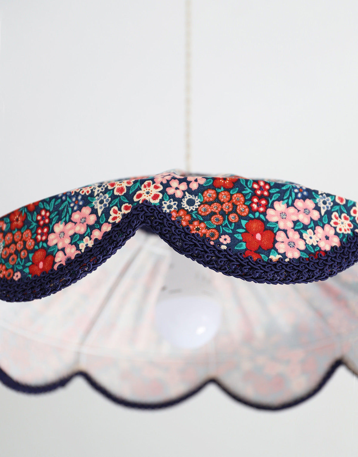 Floral-Shaped Pendant Light Cosette Printed “Mille Fleurs”