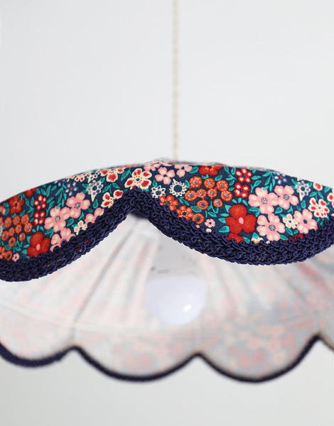 Floral-Shaped Pendant Light Cosette Printed “Mille Fleurs”