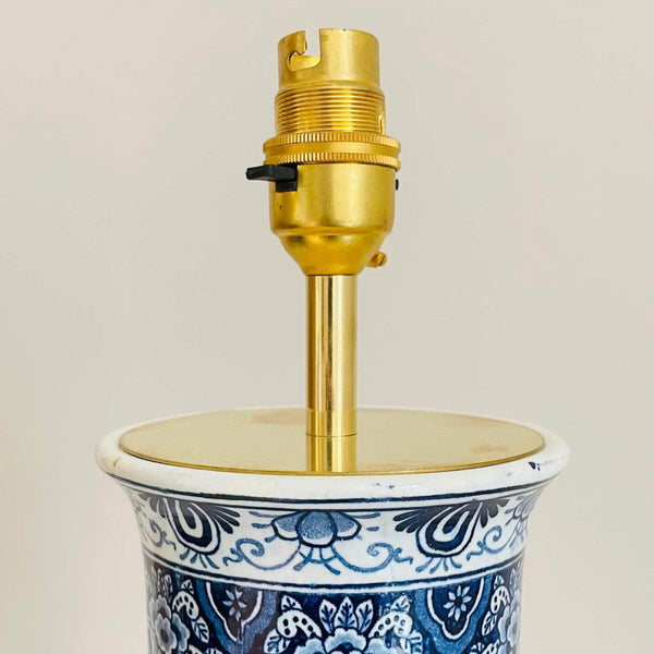 Antique Delft Table Lamp