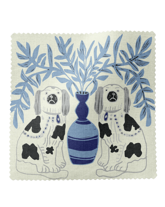 Pair of Dogs Fabric