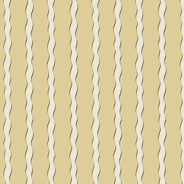 Scroll Stripe - Butter (Fabric)