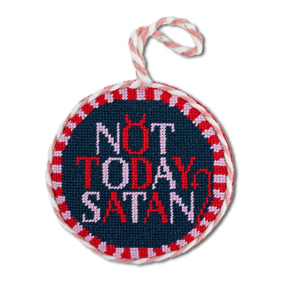 Needlepoint Ornament - Not Today Satan