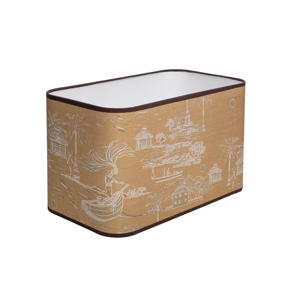 Banana Island Sand Beige Oblong 16"  Lampshade