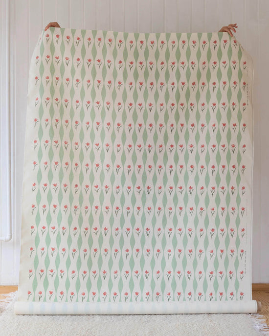 Tulip Wave Linen, Pistachio