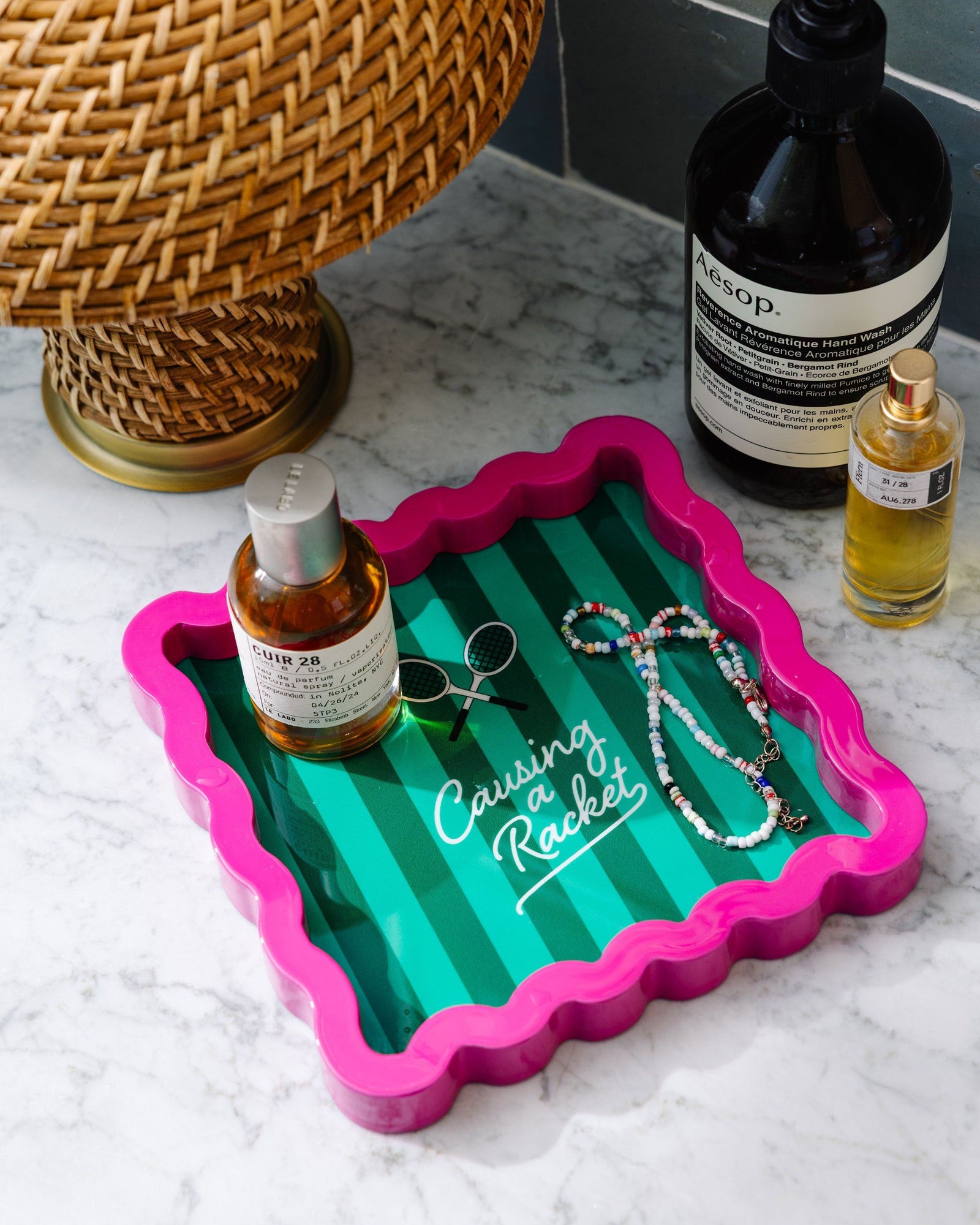 Causing a Racket Lacquer Tray