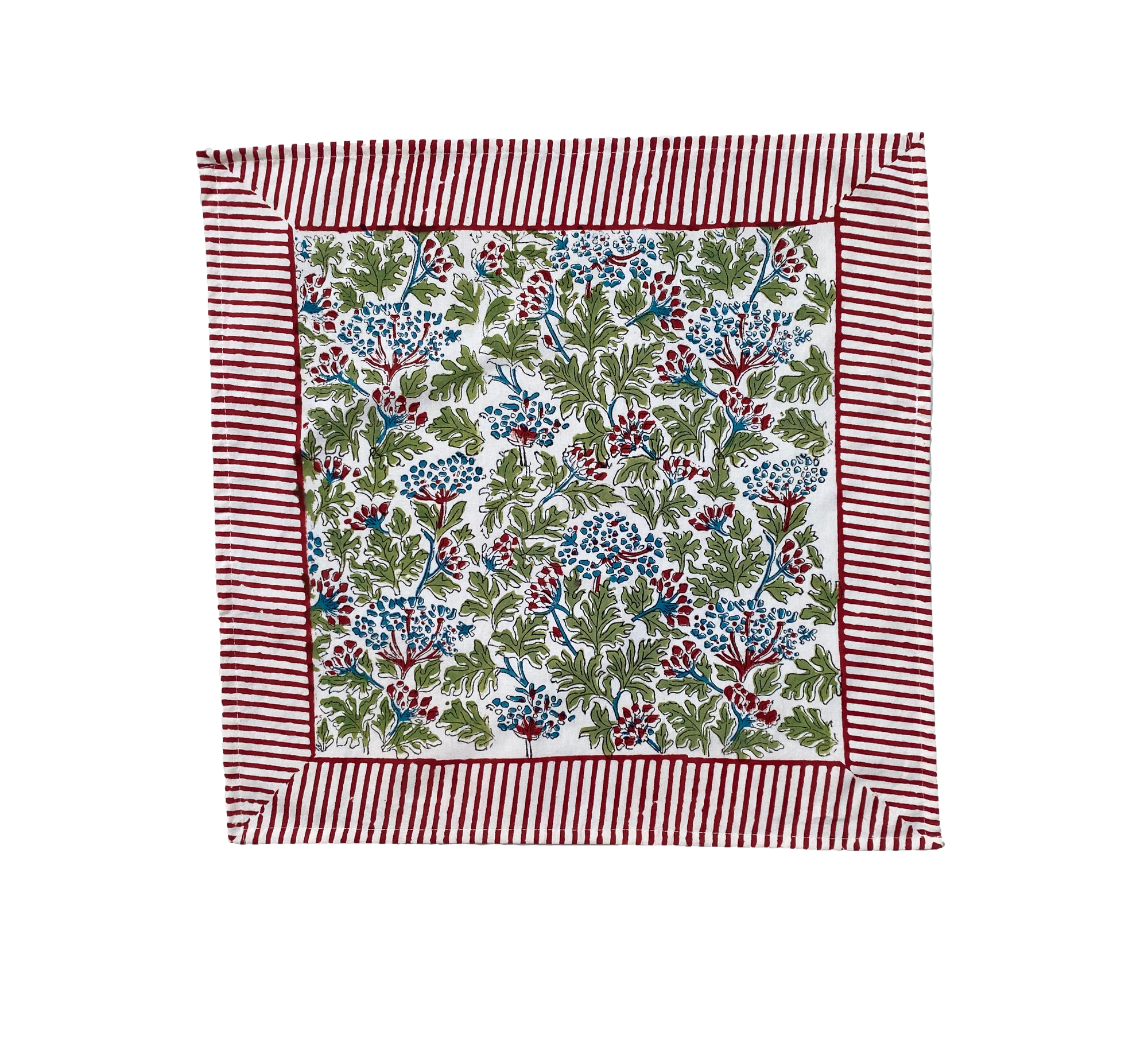 Kelpie Napkin in Green/Red (Set of 4)