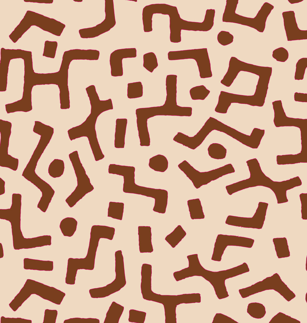 Raphia Wallpaper, Tobacco, Roll